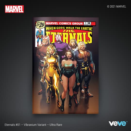 THE ETERNALS #1 - Vibranium Variant Cover by Gerald Pare - Ultra Rare