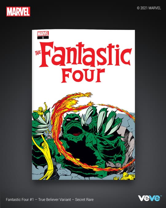 FANTASTIC FOUR #1: True Believer Variant (Secret Rare)