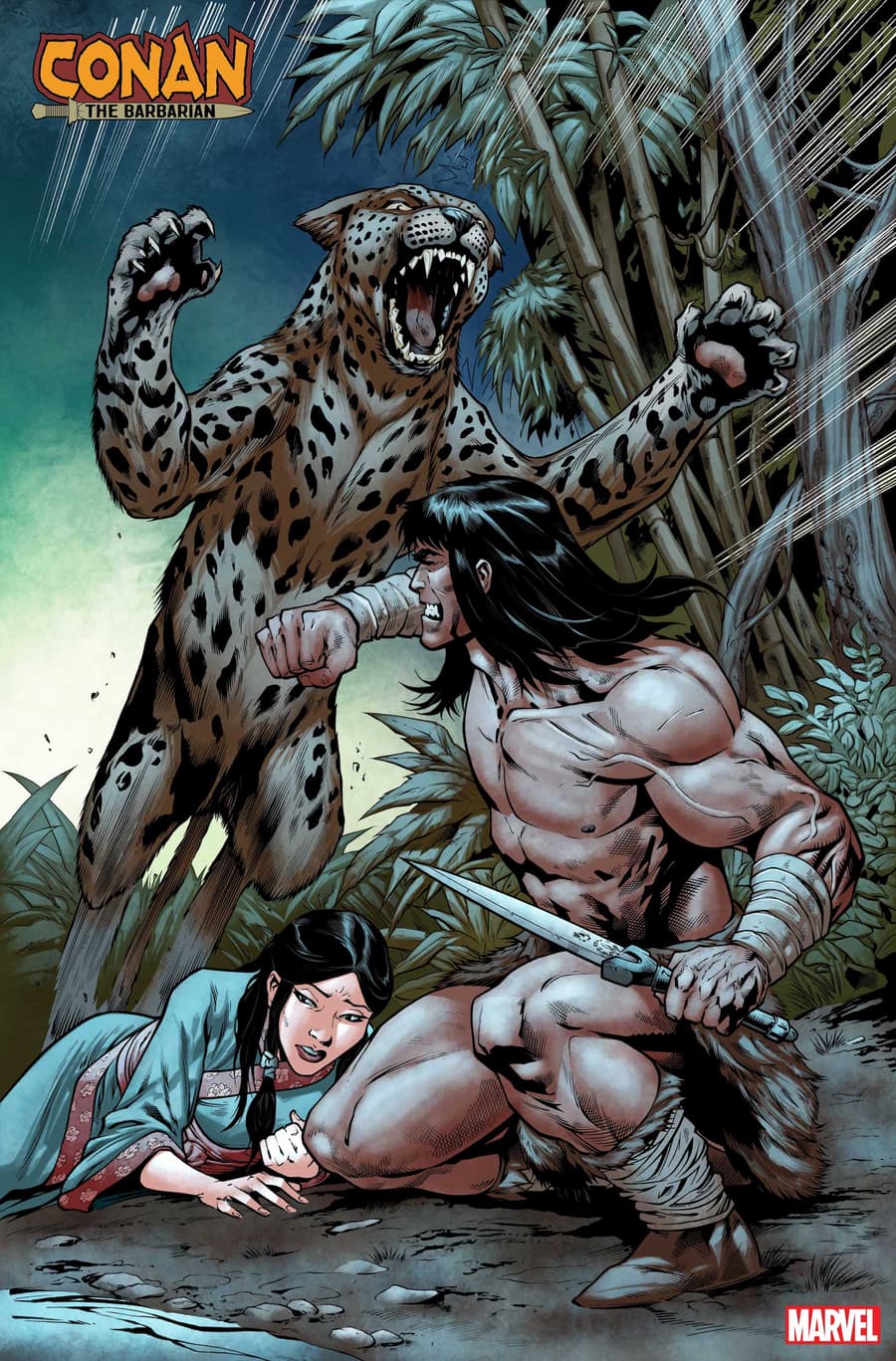 CONAN THE BARBARIAN #20 pencils by Cory Smith, inks by Roberto Poggi, and colors by Israel Silva