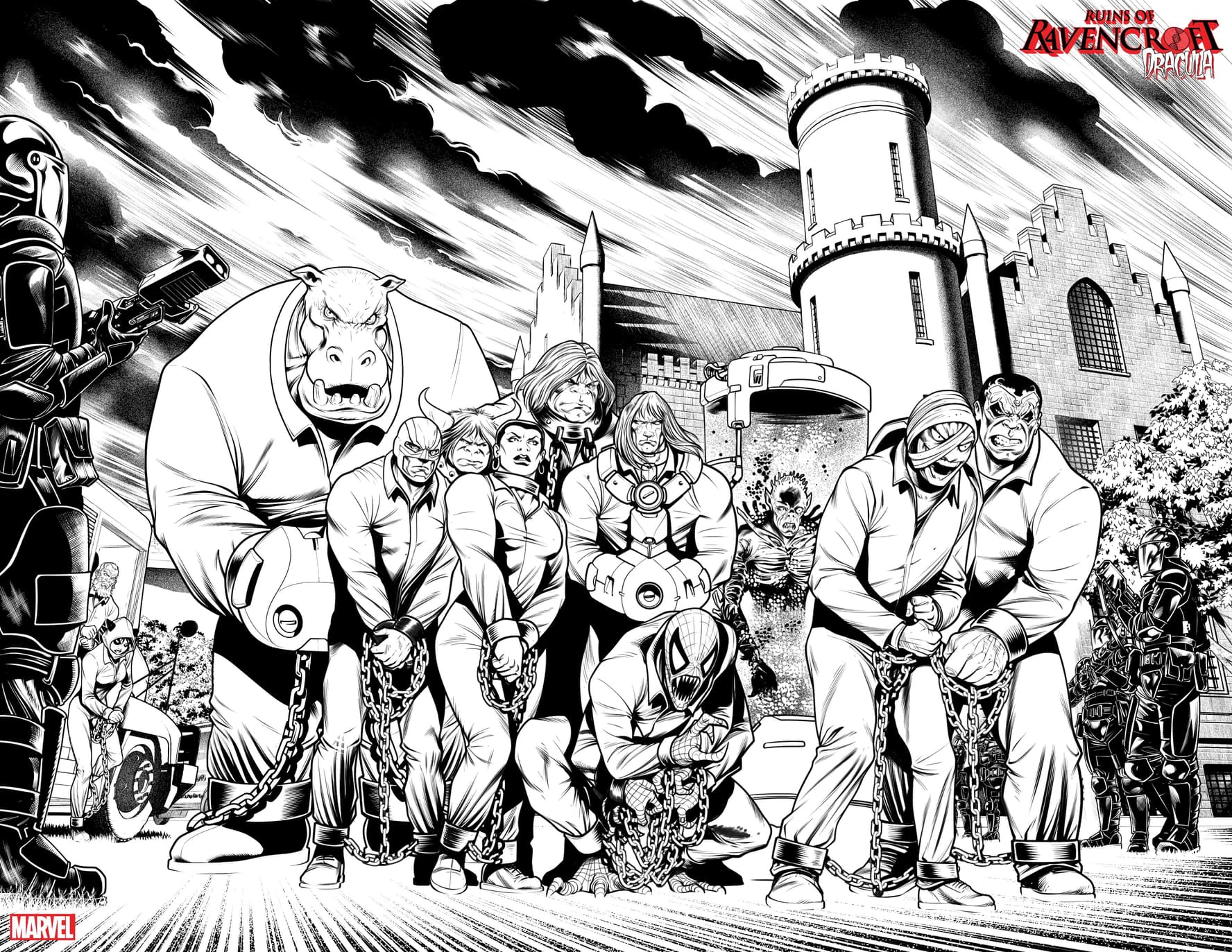 RUINS OF RAVENCROFT: SABRETOOTH #1 art by Stefano Landini 