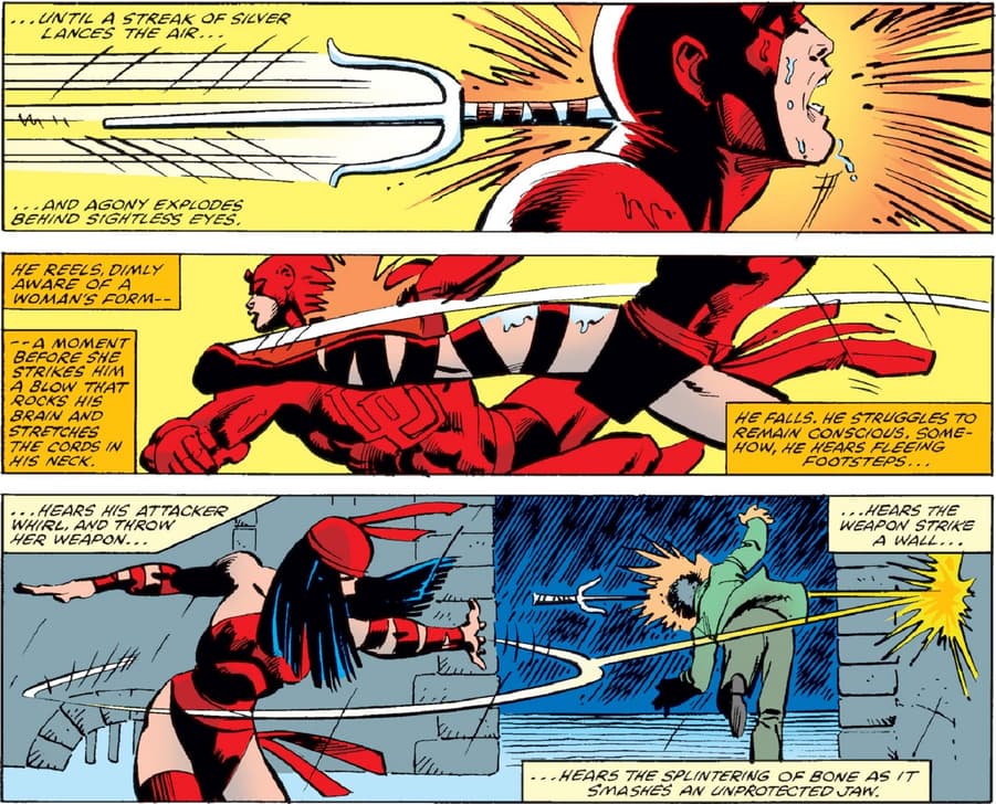 Elektra makes an entrance in DAREDEVIL (1964) #168.