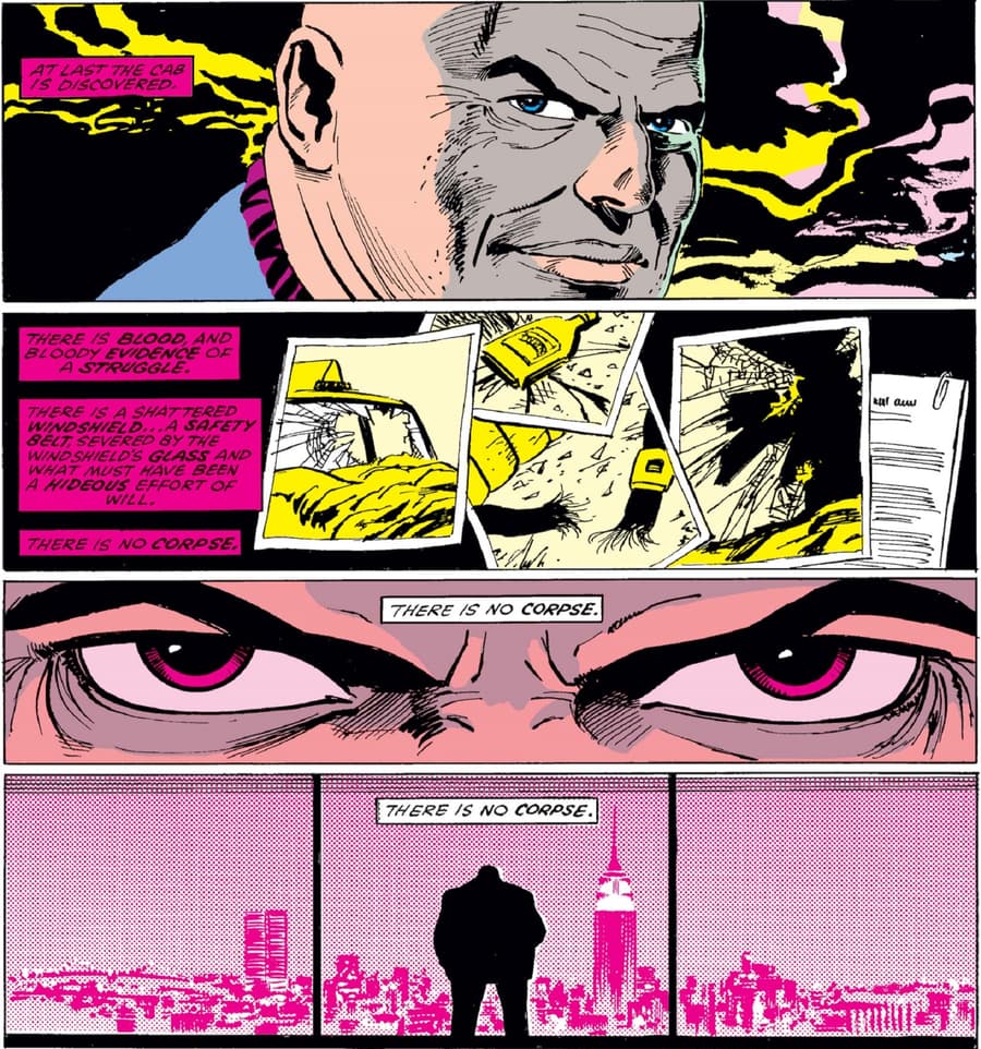 Daredevil escapes Kingpin’s assassination attempt in DAREDEVIL (1964) #228.