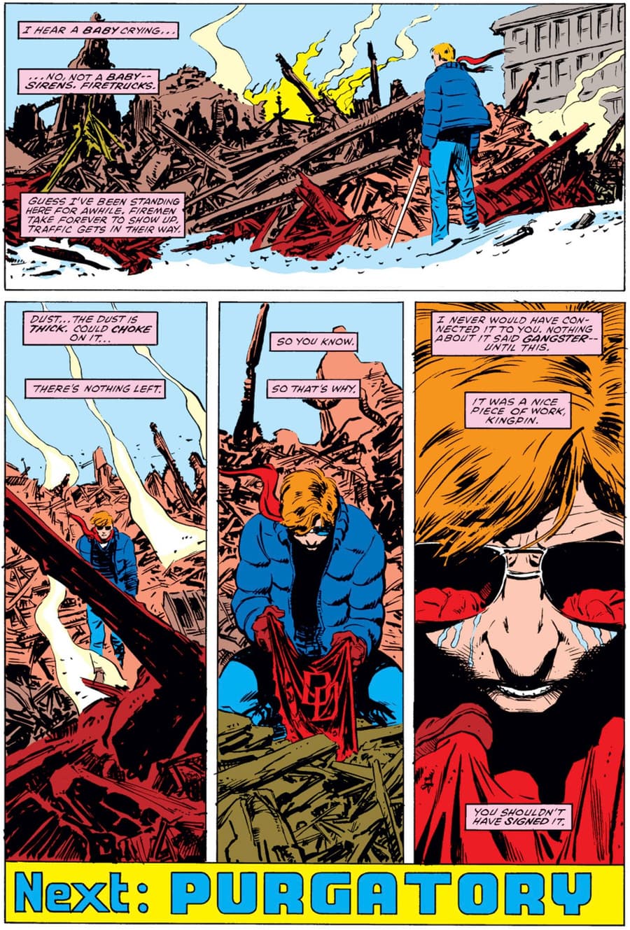 DAREDEVIL (1964) #227 page by Frank Miller and David Mazzucchelli