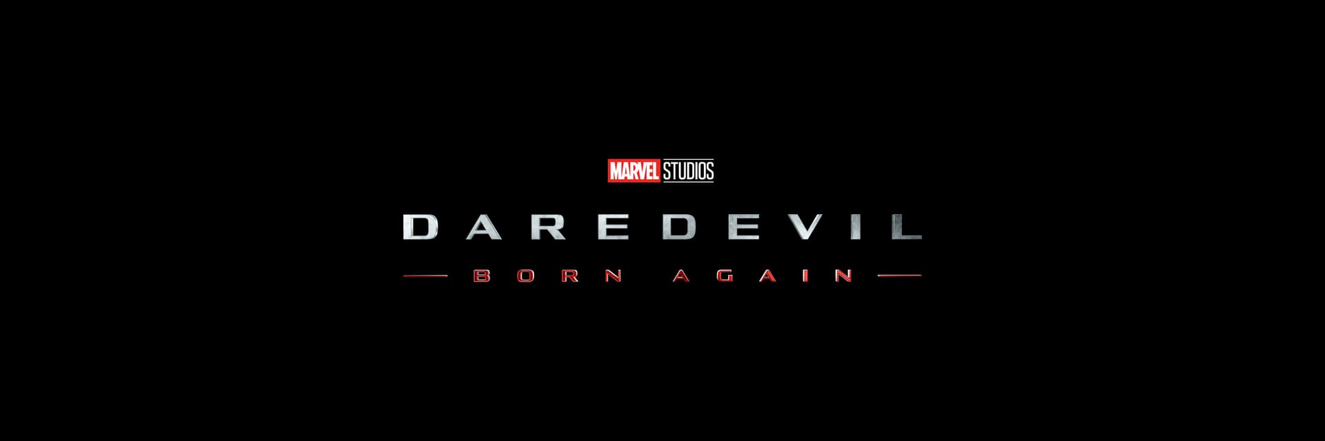 Marvel Studios' Daredevil: Born Again Disney+ TV Show Season 1 Logo on Black