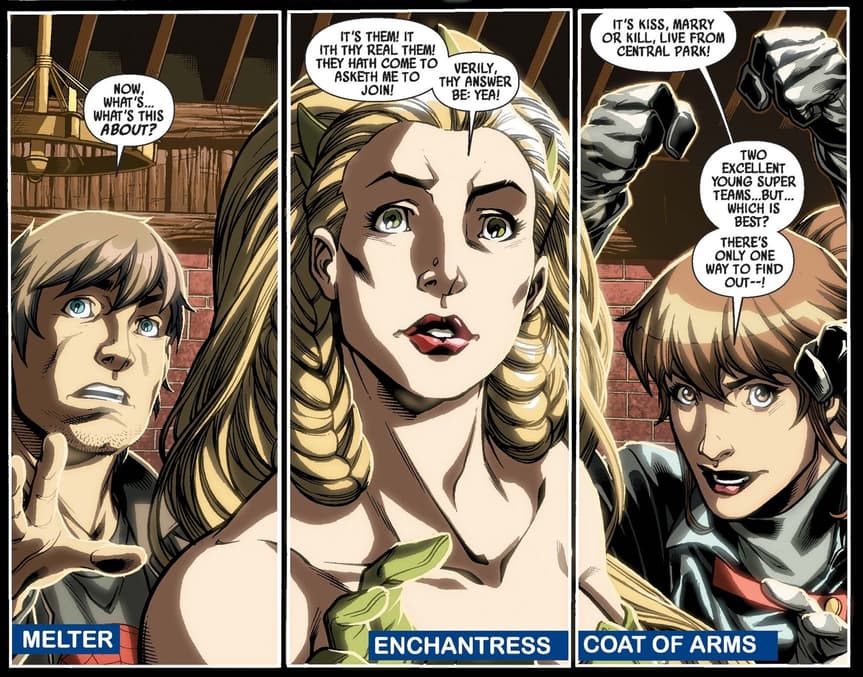 Sylvie Lushton speaks like an “Asgardian” in DARK REIGN: YOUNG AVENGERS (2009) #2.