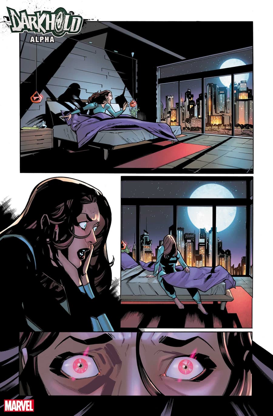 THE DARKHOLD ALPHA #1 preview art by Cian Tormey with colors by Jesus Aburtov