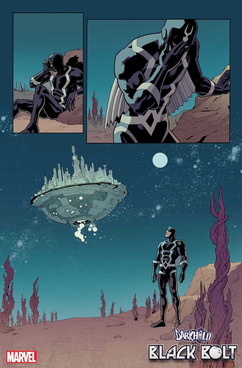 THE DARKHOLD: BLACK BOLT #1 preview art by David Cutler with inks by Roberto Poggi and colors by Matt Milla