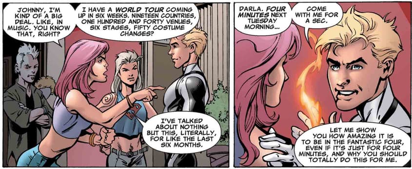 Darla Deering and Johnny Storm