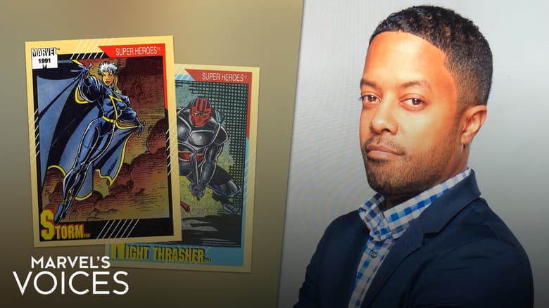 David Betancourt with 1991 Impel Marvel Universe Trading Cards