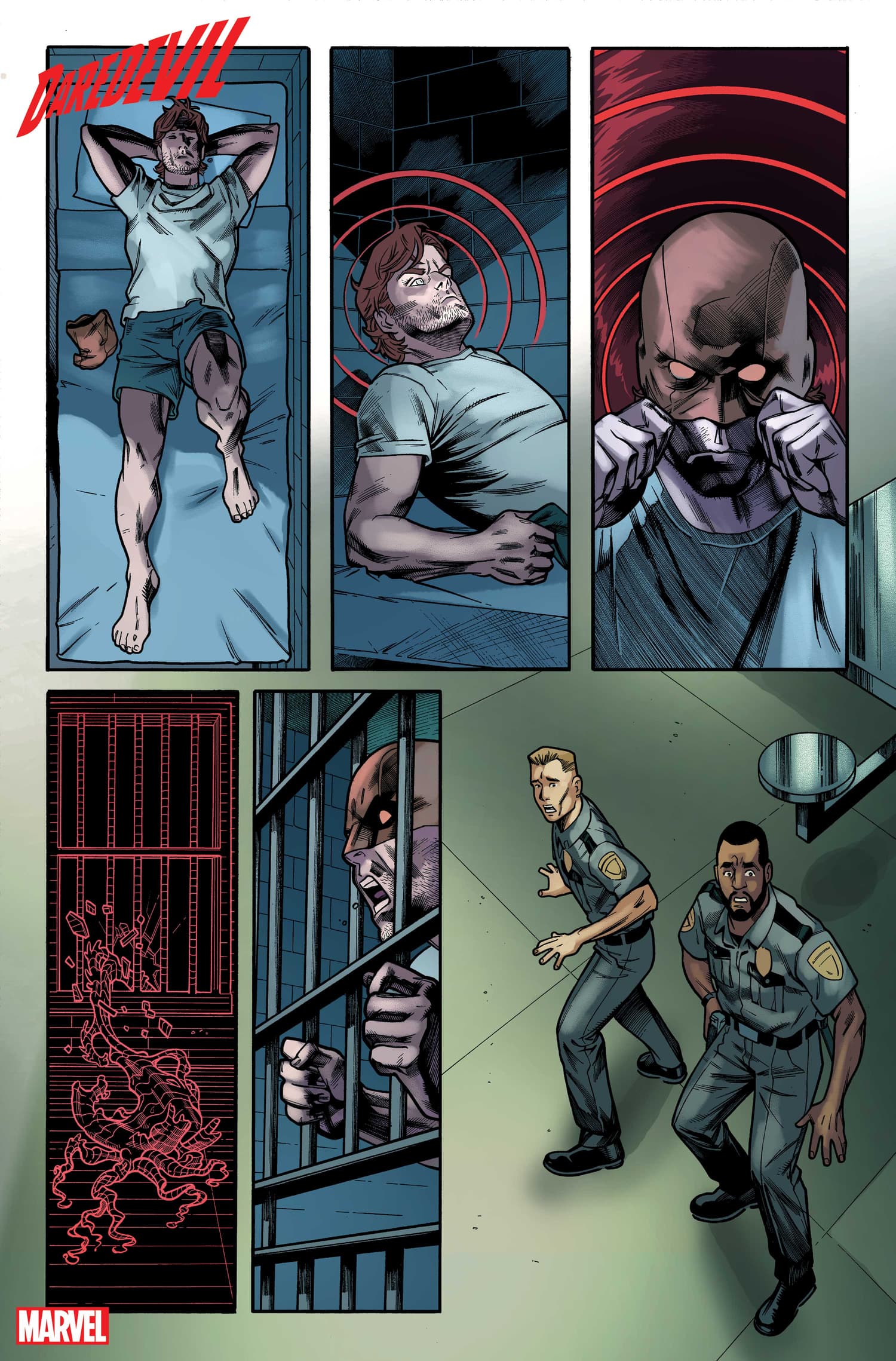 DAREDEVIL #26 preview art by Mike Hawthorne, Adriano Di Benedetto, and Marcio Menyz