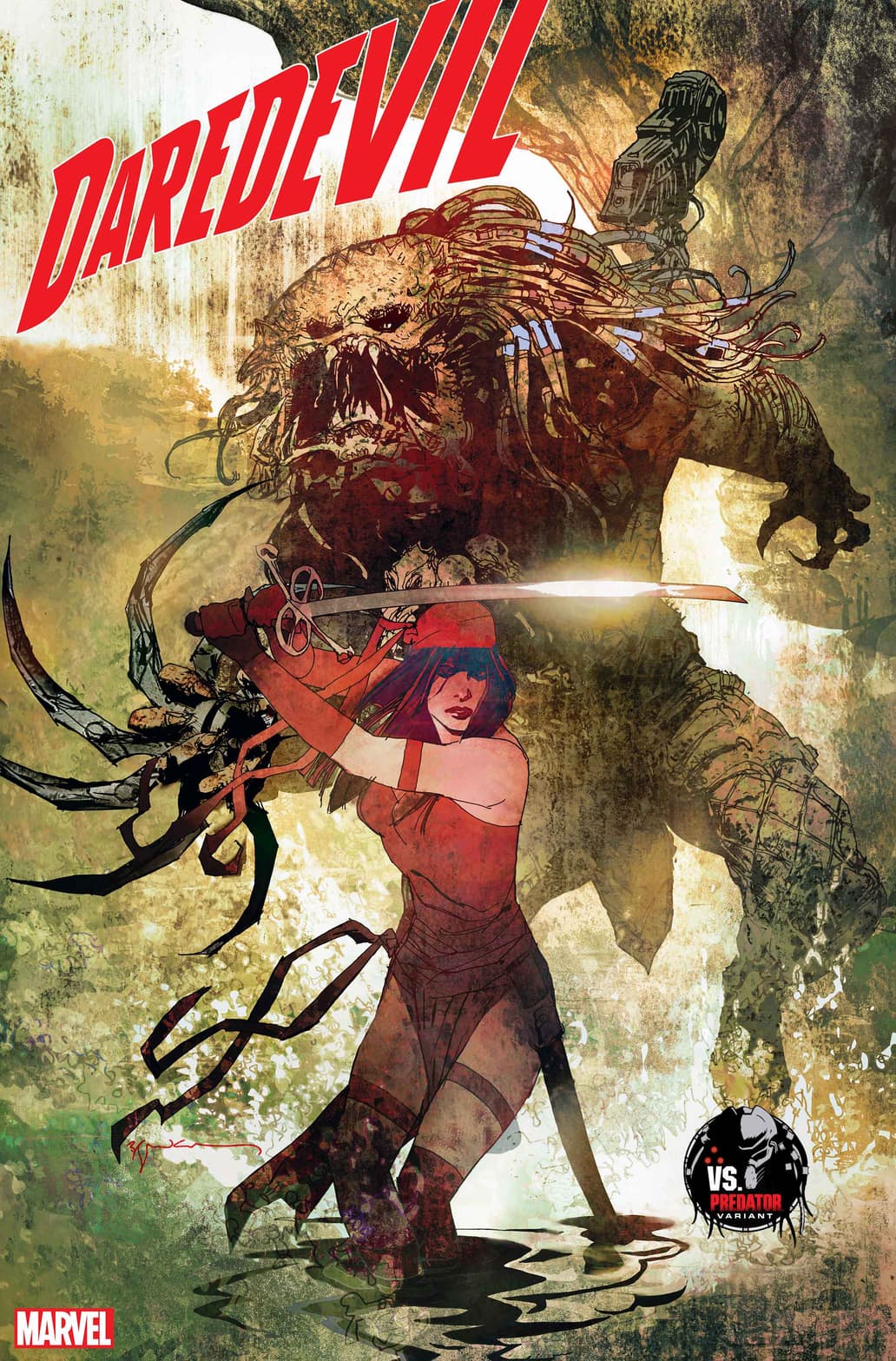 DAREDEVIL #2 PREDATOR VARIANT COVER by BILL SIENKIEWICZ, On Sale in August