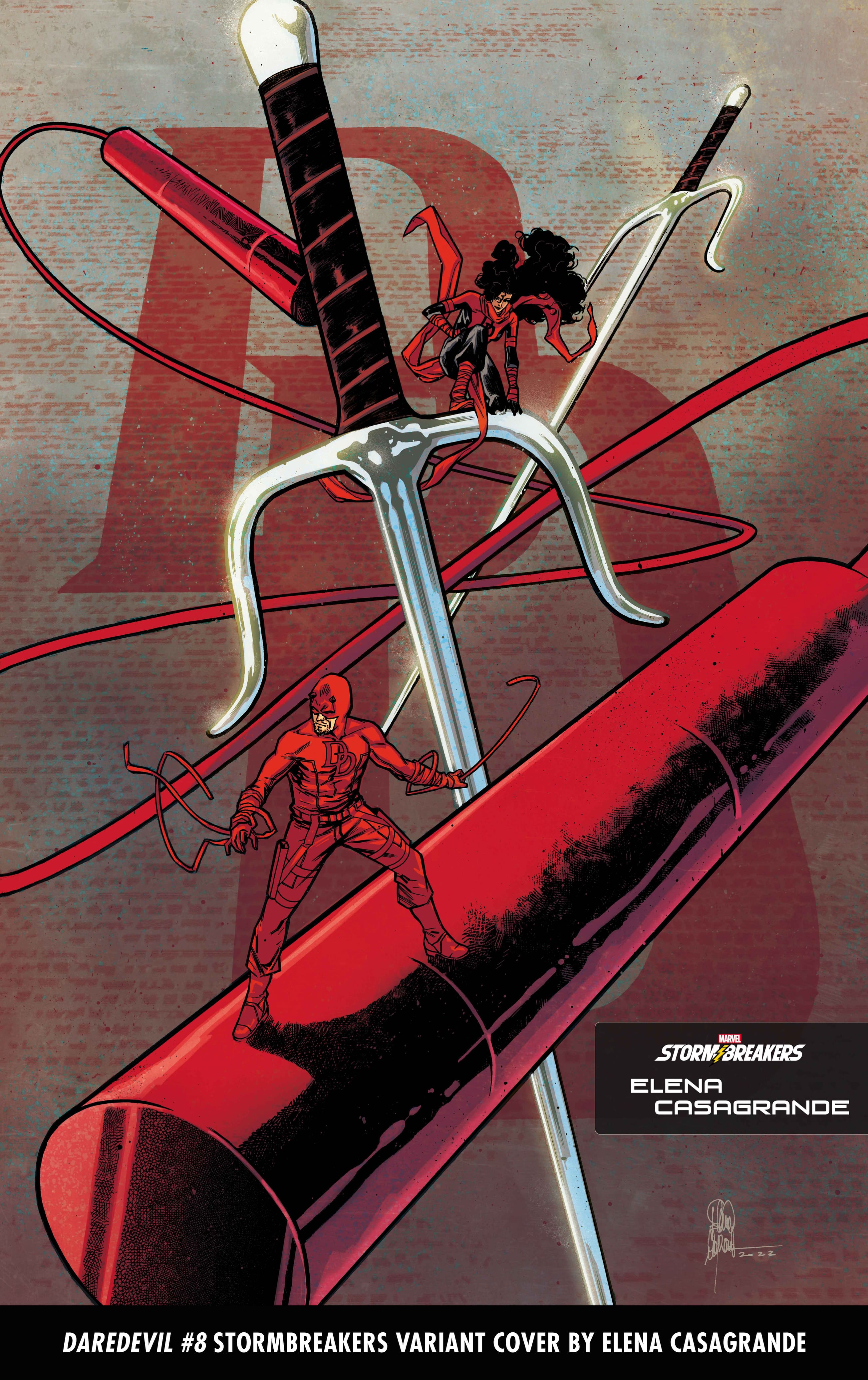 DAREDEVIL #8 STORMBREAKERS VARIANT COVER BY ELENA CASAGRANDE