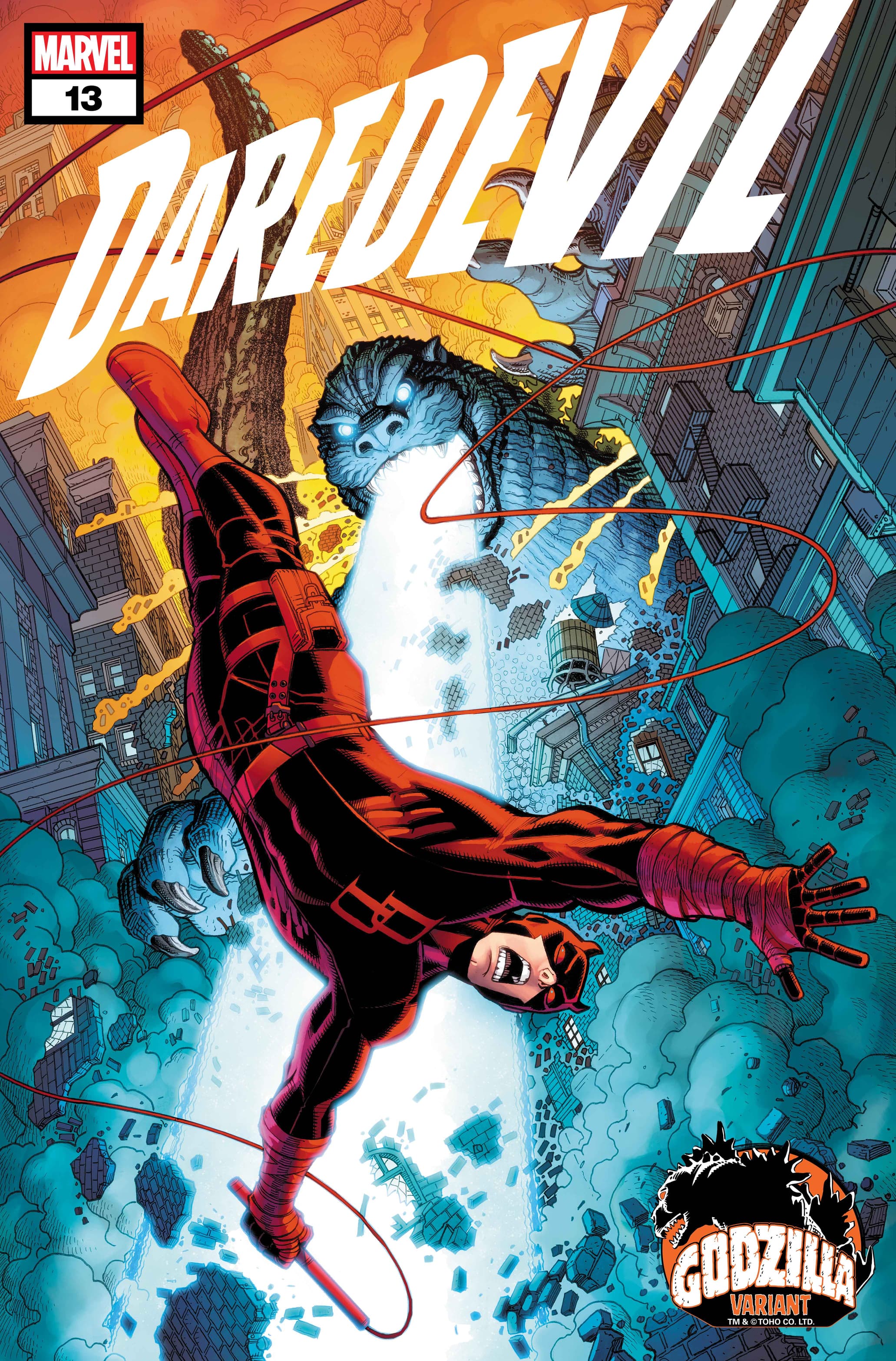 DAREDEVIL #13 Godzilla Variant Cover by Nick Bradshaw