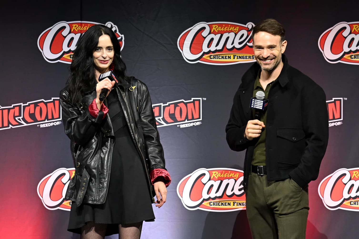 Krysten Ritter and Charlie Cox at New York Comic Con 2025