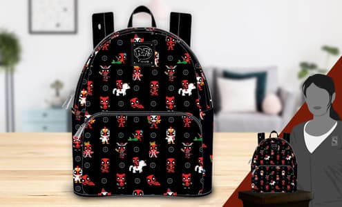 <a href=https://www.sideshow.com/collectibles/marvel-deadpool-30th-anniversary-aop-mini-backpack-loungefly-907357>Deadpool 30th Anniversary AOP Mini Backpack</a> / Sideshow