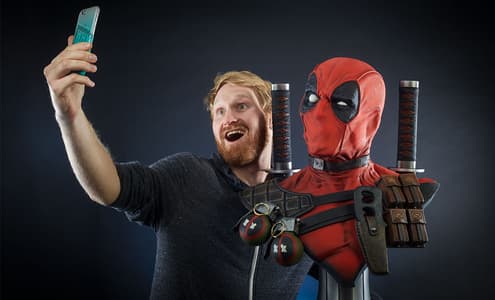 <a href=https://www.sideshow.com/collectibles/marvel-deadpool-sideshow-collectibles-400292>Deadpool Life-Size Bust by Sideshow Collectibles </a> / Sideshow