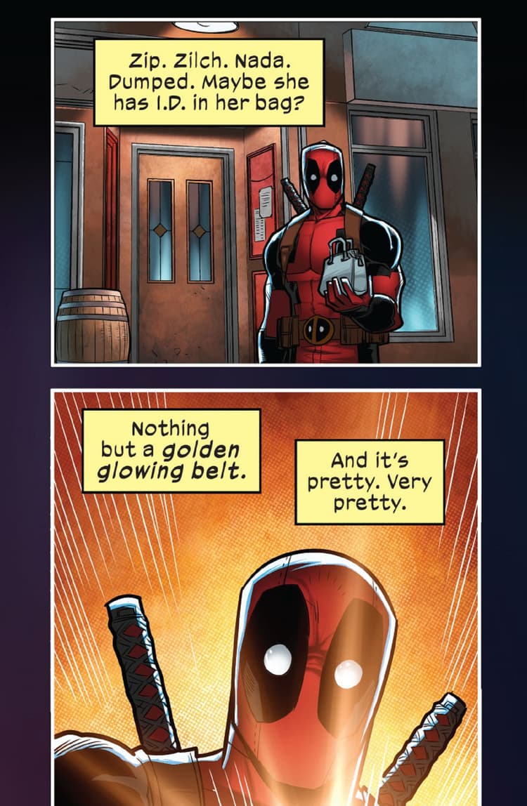 Preview panels from LOVE UNLIMITED: DEADPOOL LOVES THE MARVEL UNIVERSE INFINITY COMIC #37.