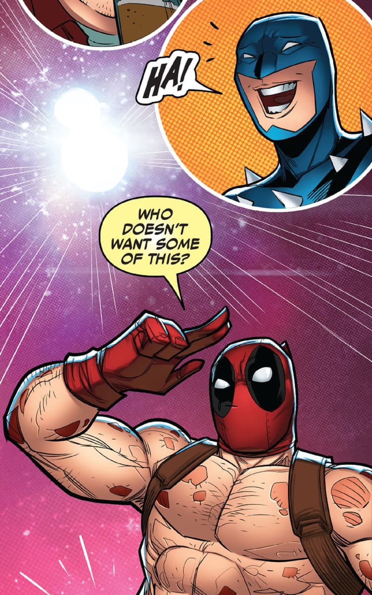 Preview panels from LOVE UNLIMITED: DEADPOOL LOVES THE MARVEL UNIVERSE INFINITY COMIC #37.