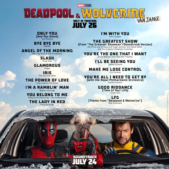 See the Track List for the ‘Deadpool & Wolverine’ Soundtrack | Marvel