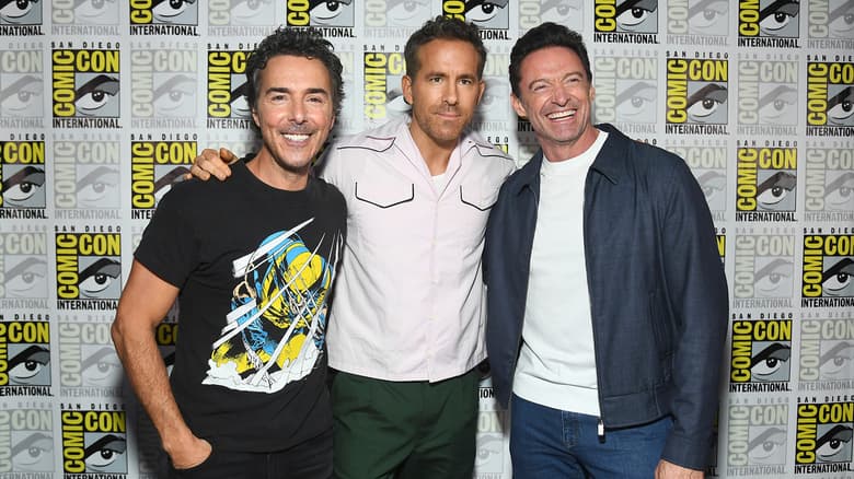 Shawn Levy, Ryan Reynolds, and Hugh Jackman at SDCC 2024