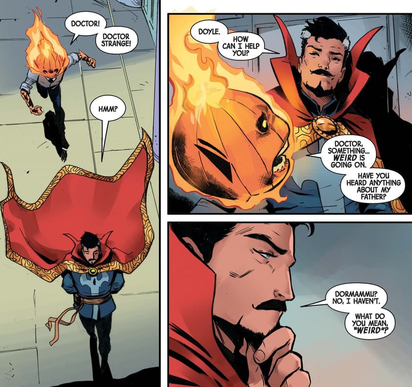 Doyle confronts Doctor Strange.