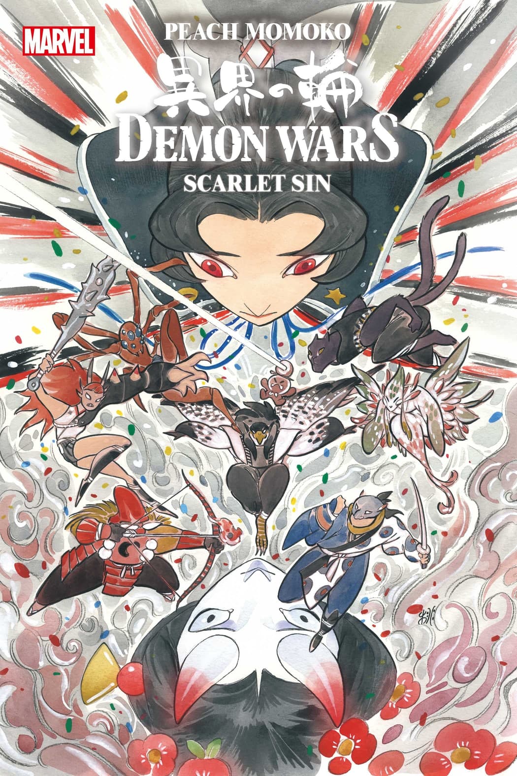 The Scarlet Witch Enters Peach Momoko's Universe in 'Demon Wars