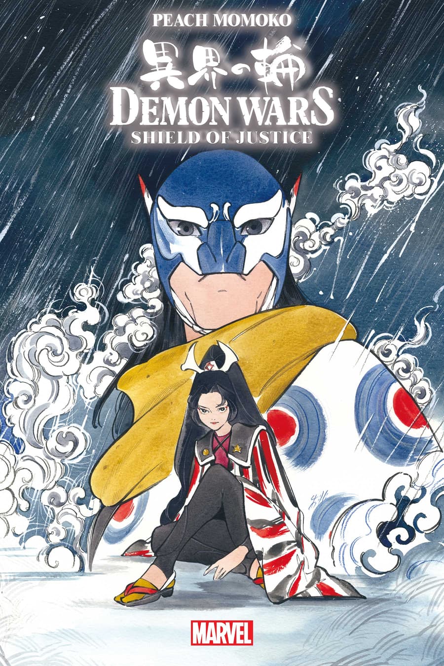 DEMON WARS: SHIELD OF JUSTICE #1 cover by Peach Momoko