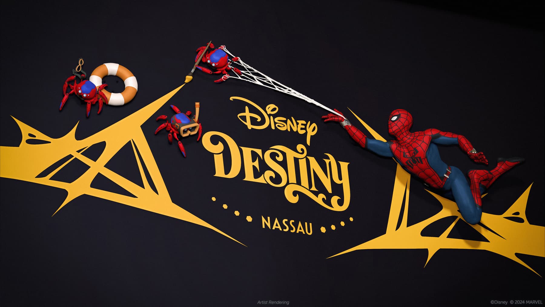 Spider-Man, the Signature Stern Character for the Disney Destiny