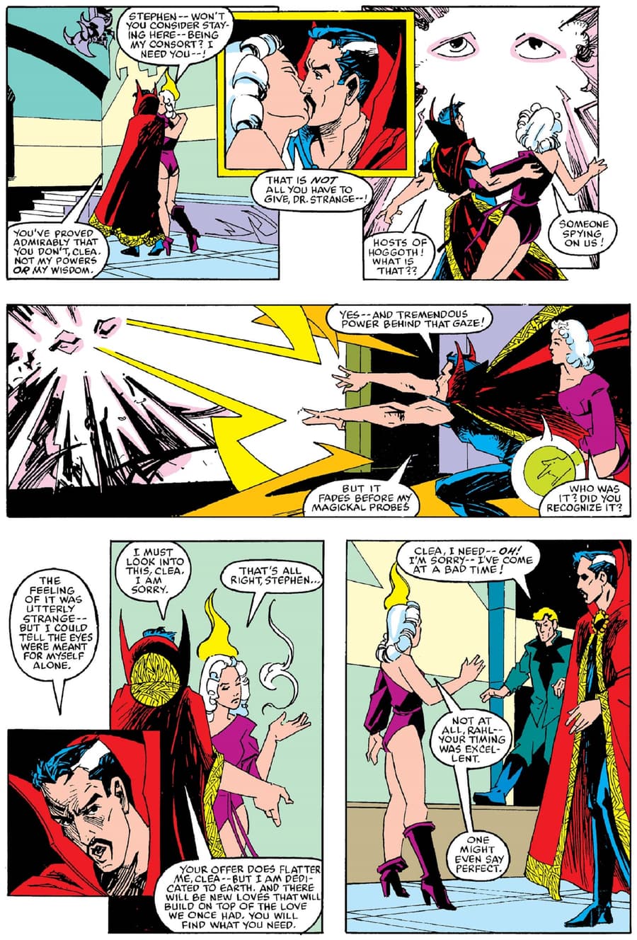 Clea asks Strange to be her consort in DOCTOR STRANGE (1974) #74.