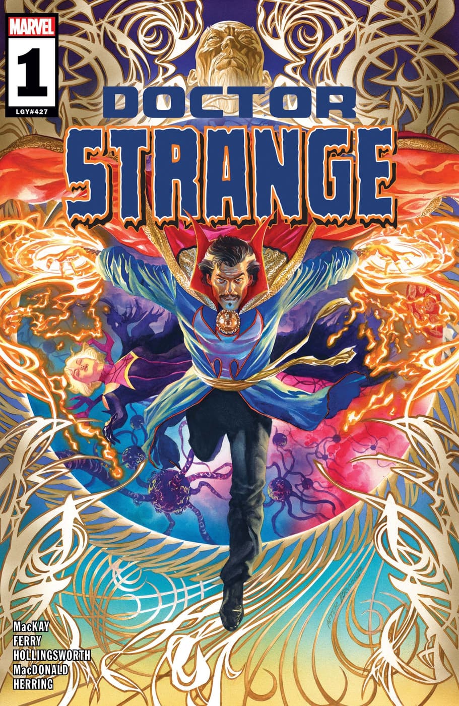 Cover to DOCTOR STRANGE (2023) #1 by Alex Ross.