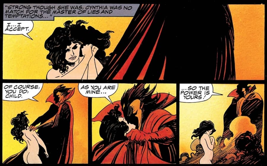 DOCTOR STRANGE & DOCTOR DOOM: TRIUMPH AND TORMENT (1989) panel by Roger Stern and Mike Mignola