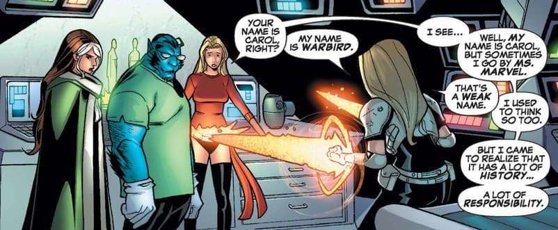 Carol, Rogue, and the Warbird doppelganger