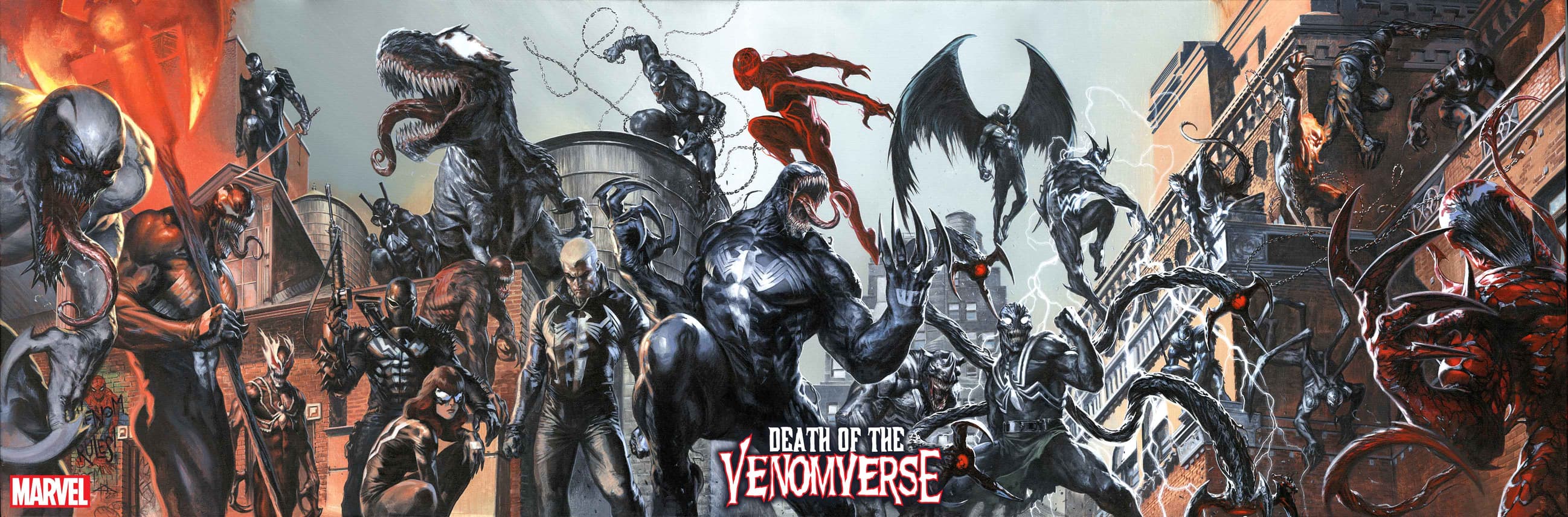 DEATH OF THE VENOMVERSE Connecting Covers by Gabriele Dell'Otto