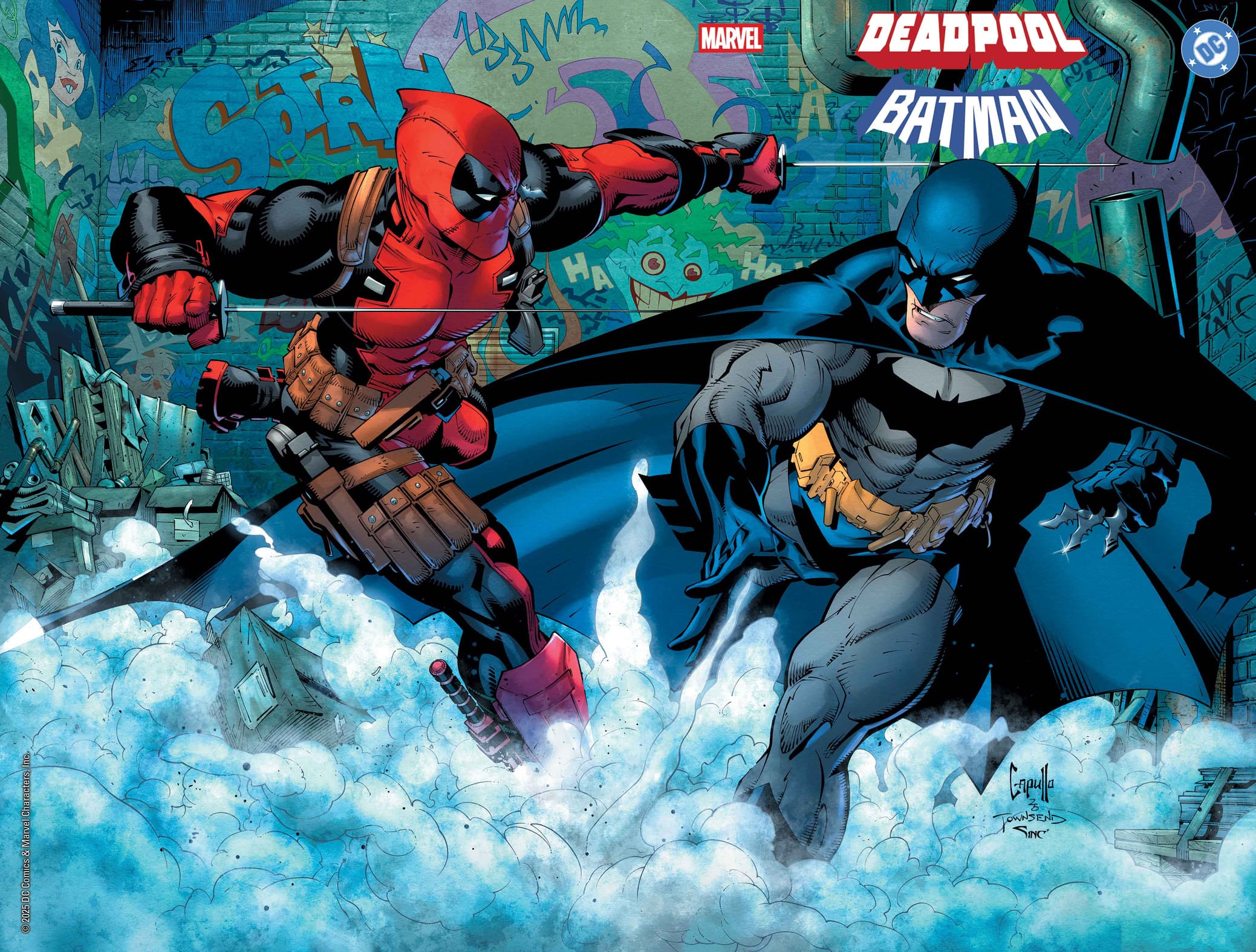 MARVEL/DC: DEADPOOL/BATMAN #1 Wraparound Variant Cover by Greg Capullo