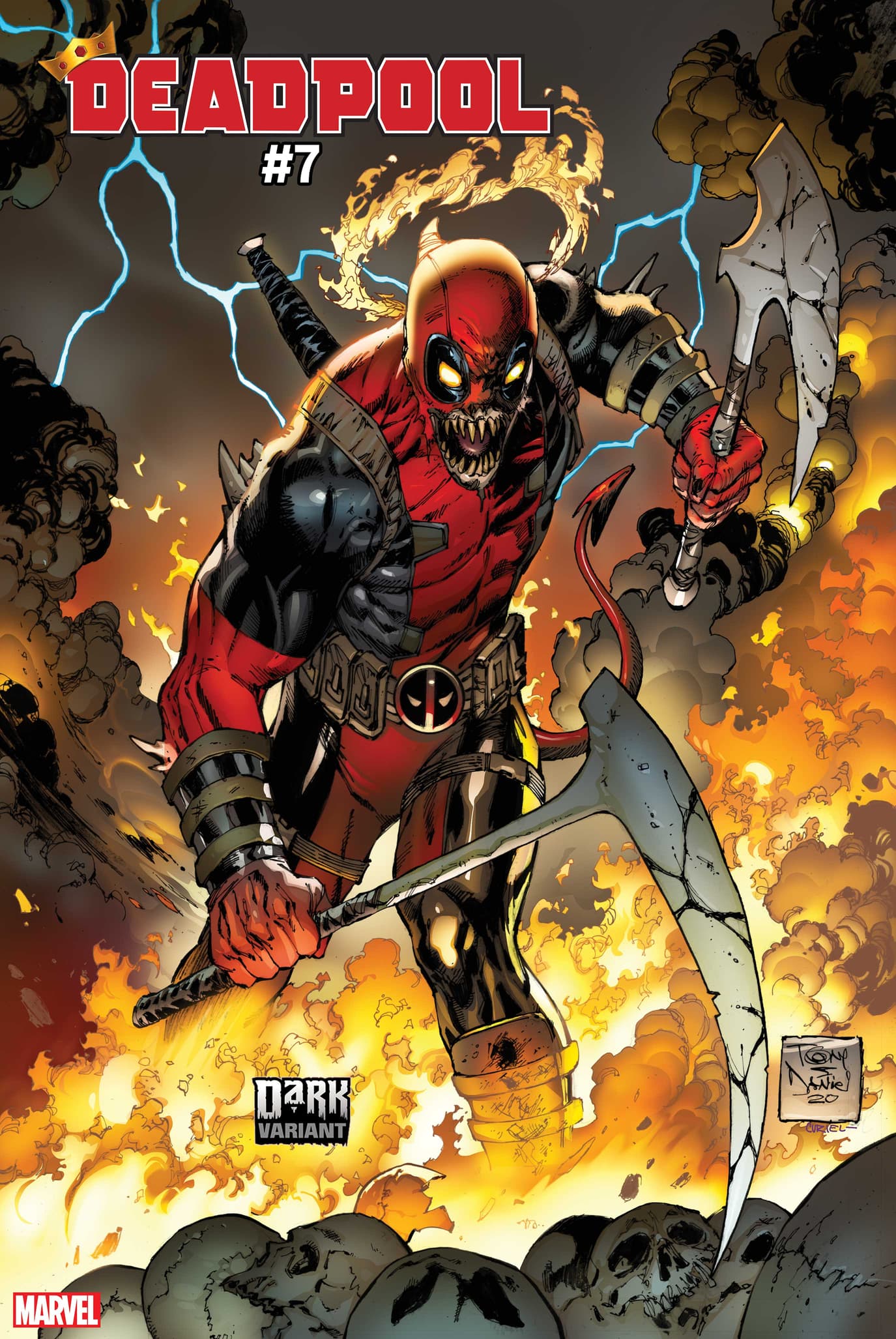 DEADPOOL #7 DARK MARVEL VARIANT by TONY DANIEL with colors by DAVID CURIEL 