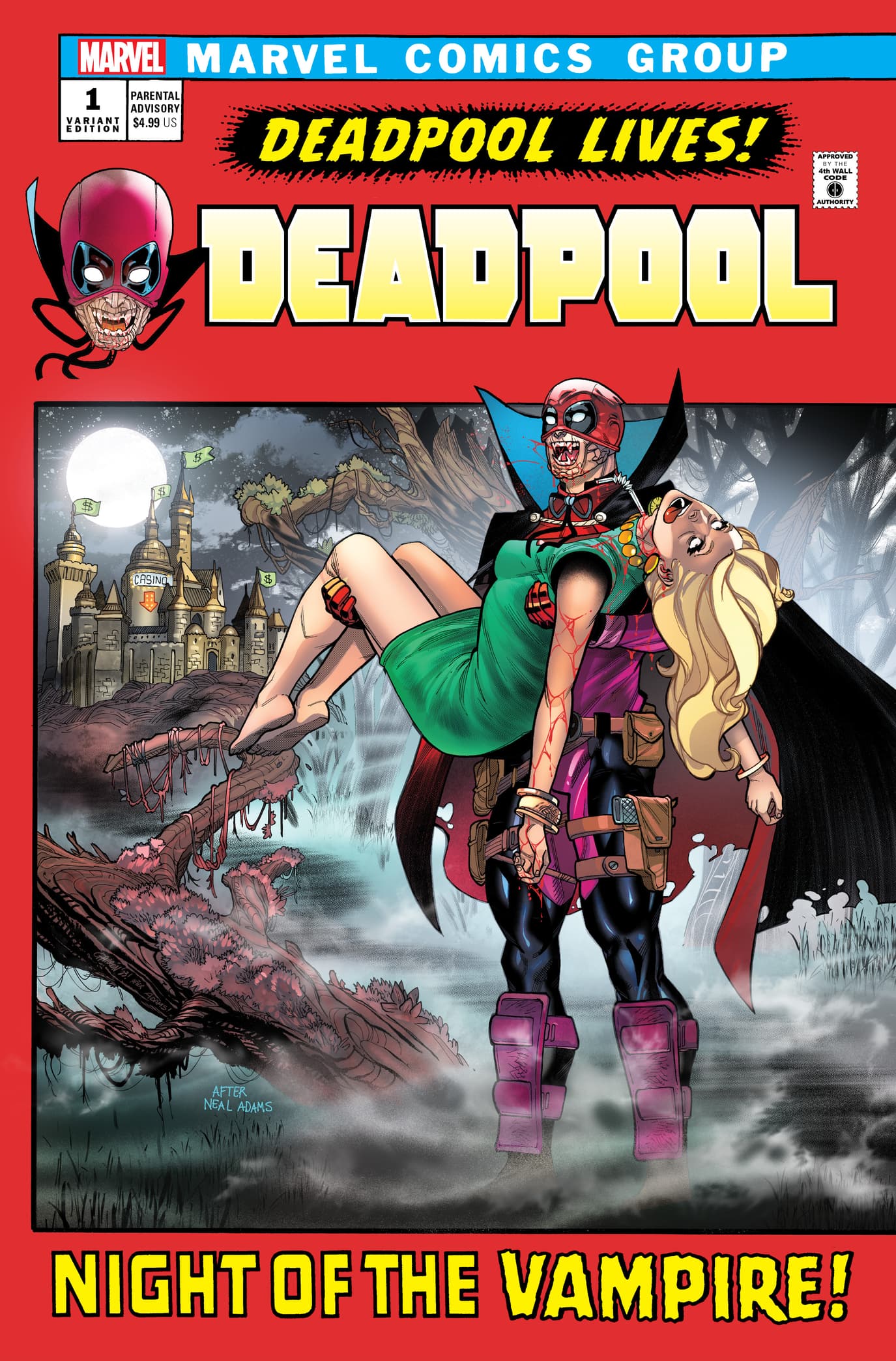 DEADPOOL #1 Vampire Variant Cover by Javier Garrón