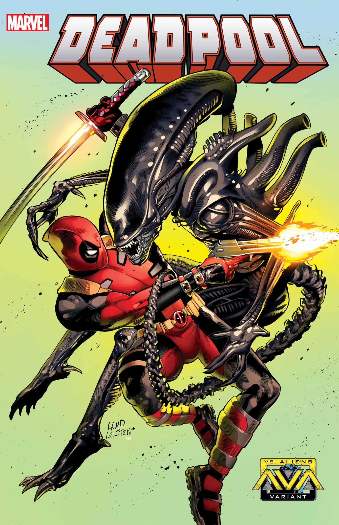 DEADPOOL #4 Marvel Vs. Alien Variant Cover by Greg Land