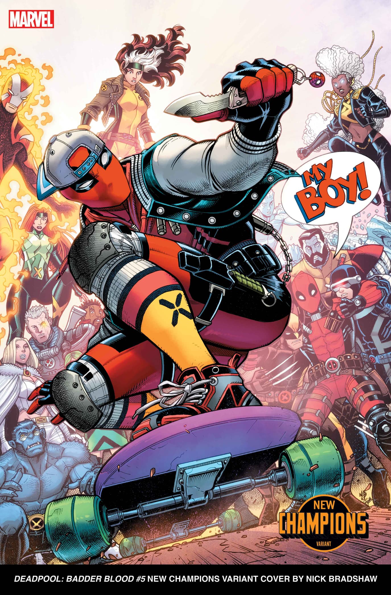 Deadpool: Badder Blood #5 New Champions Variant Cover By Nick Bradshaw