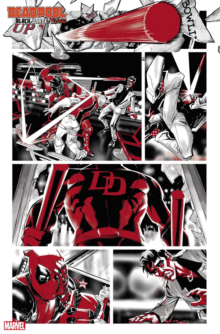 DEADPOOL: BLACK, WHITE & BLOOD #2 preview art by Pete Woods