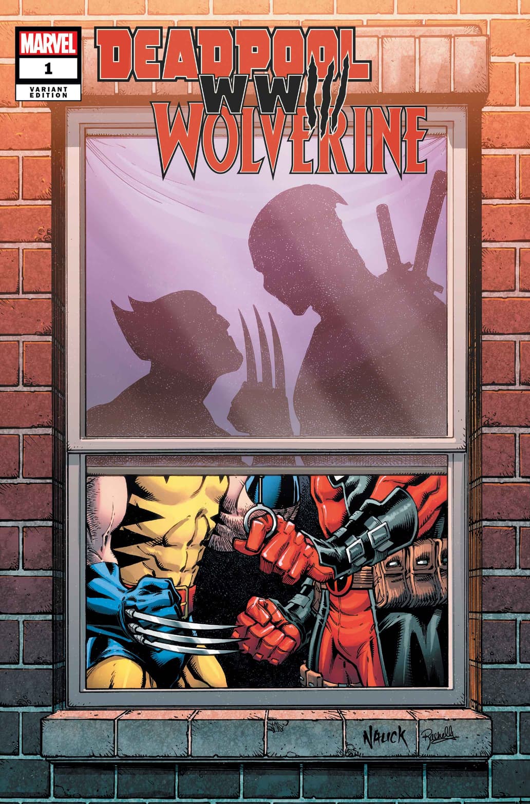 DEADPOOL & WOLVERINE: WWIII (2024) #1 Windowshades Variant Cover by Todd Nauck