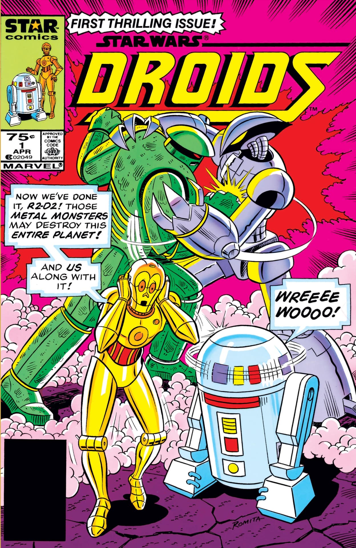 STAR WARS: DROIDS (1986) #1 cover by John Romita Jr.