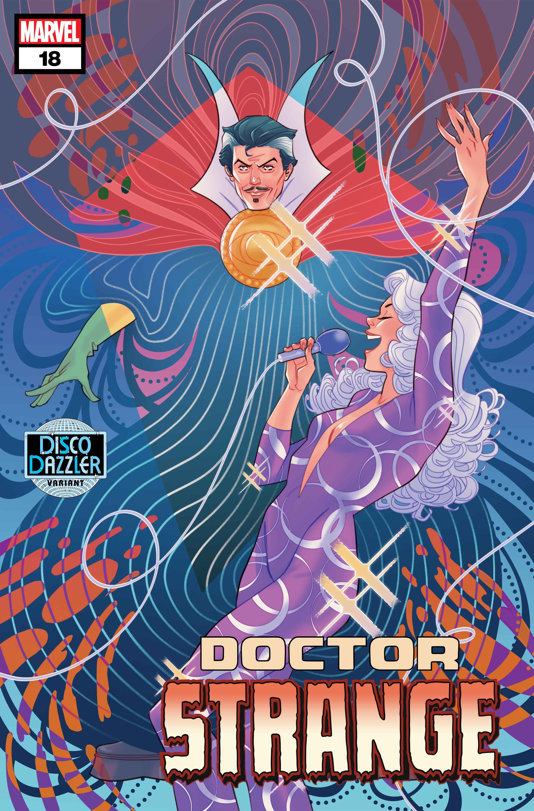 DOCTOR STRANGE #18 Disco Dazzler Variant Cover by Marguerite Sauvage​​​​​​​