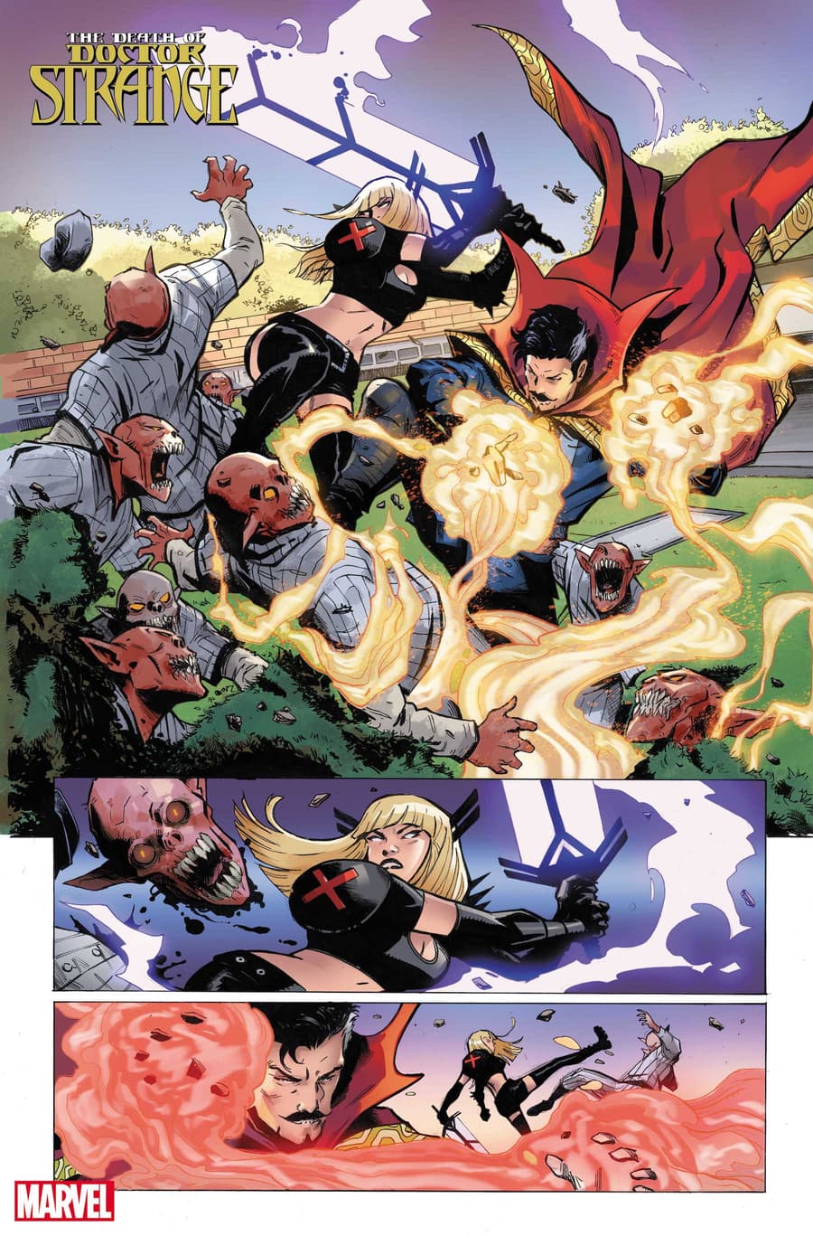 DEATH OF DOCTOR STRANGE #1 preview art by Lee Garbett with colors by Antonio Fabela