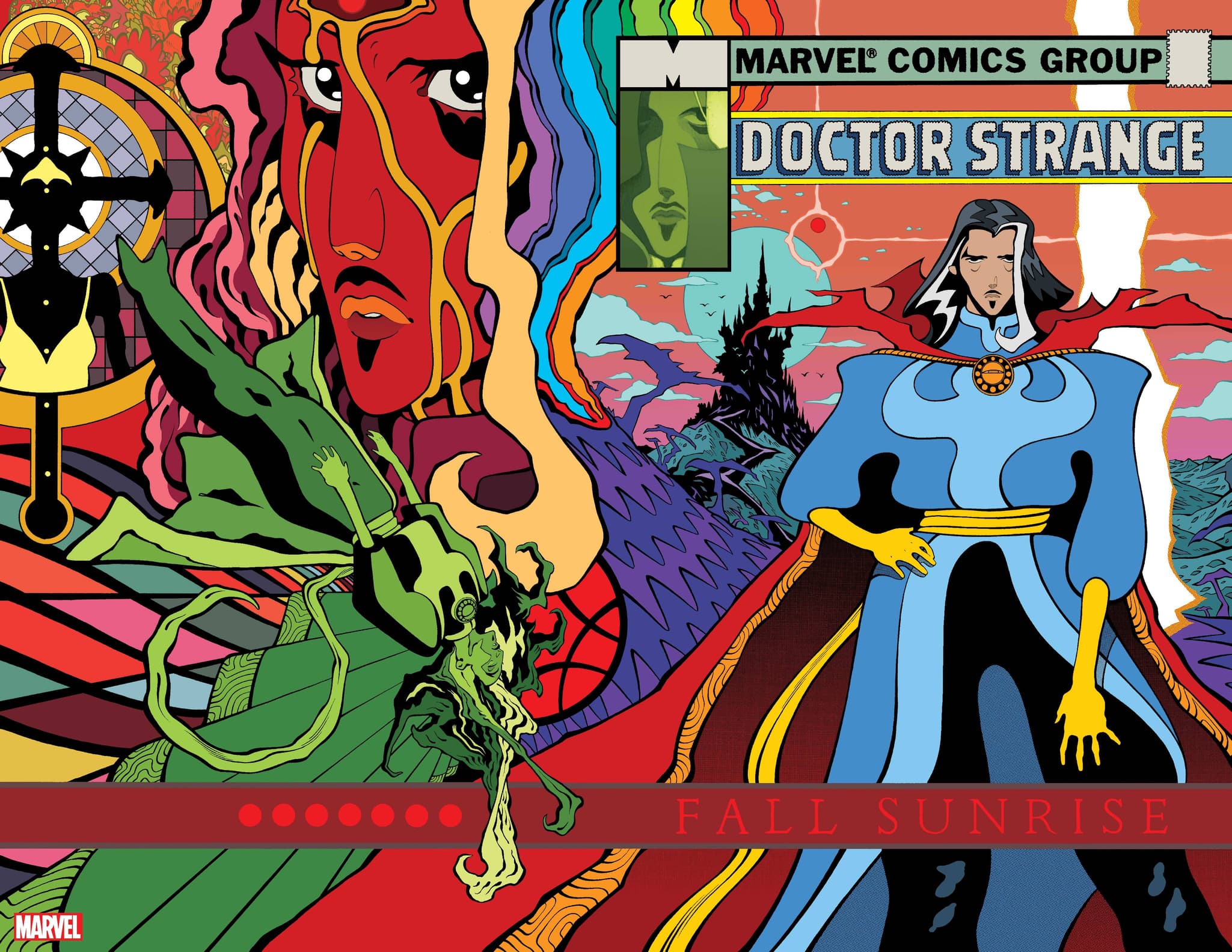 DOCTOR STRANGE: FALL SUNRISE #1 wraparound cover by Tradd Moore