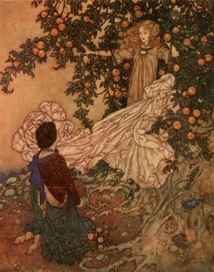 The Fairy Was Hidden in the Branches by Edmund Dulac