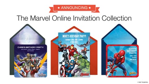 Image for Punchbowl Unveils Marvel Online Invitation Collection
