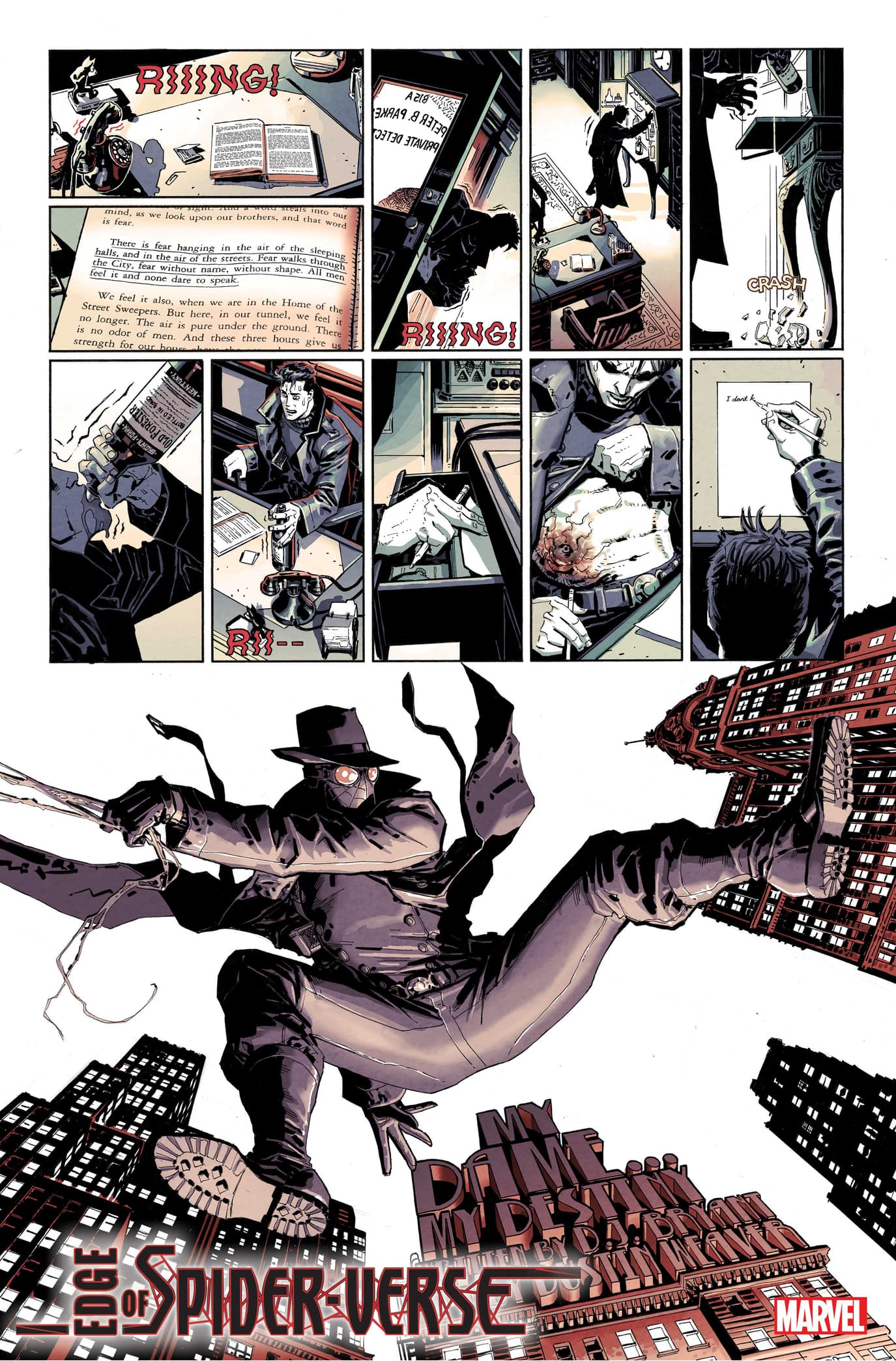 EDGE OF SPIDER-VERSE: Spider-Noir story by Dustin Weaver and D.J. Bryant