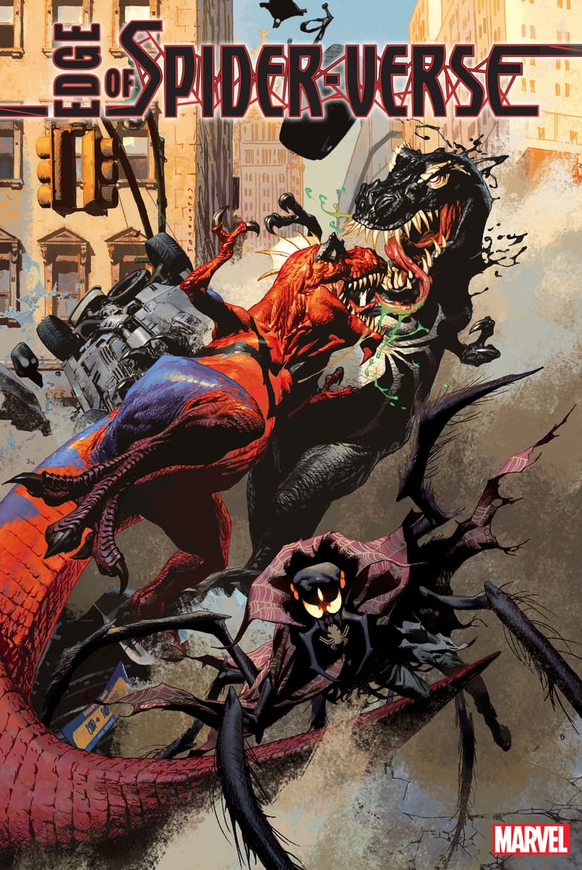 Spider-Rex, Venomsaurus, and Spider-Killer. Cover by Josemaria Casanovas