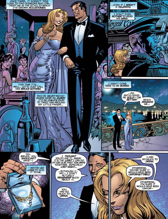 Emma out with her new man in Monte Carlo in X-MEN UNLIMITED (1993) #34.