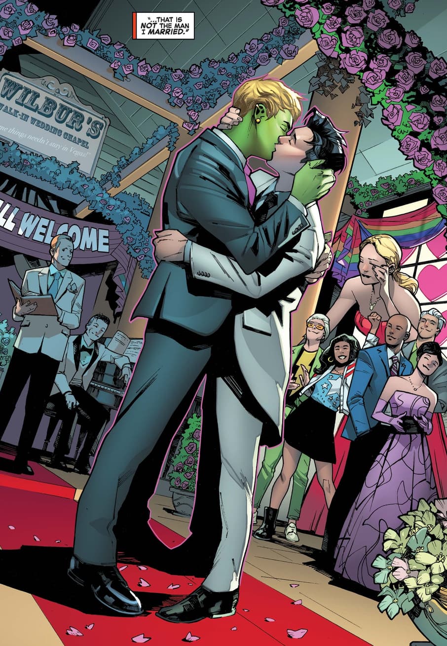 The wedding of Hulkling and Wiccan
